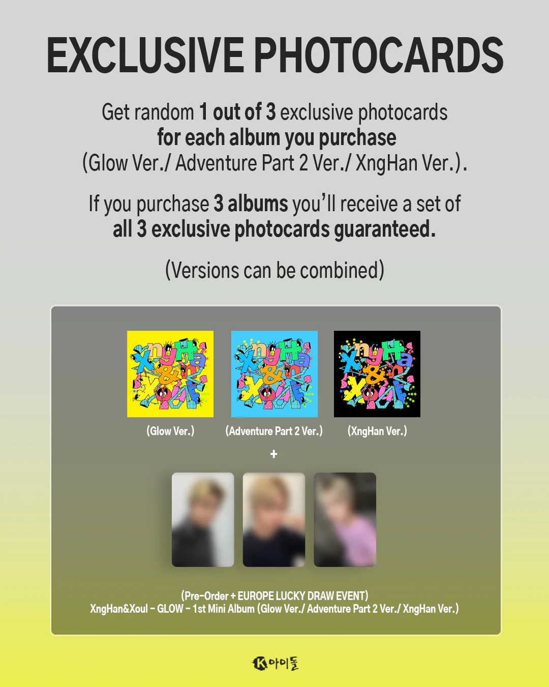 [K IDOL PREORDER EVENT] XNGHAN&XOUL - Glow - 1st mini album - Image 2