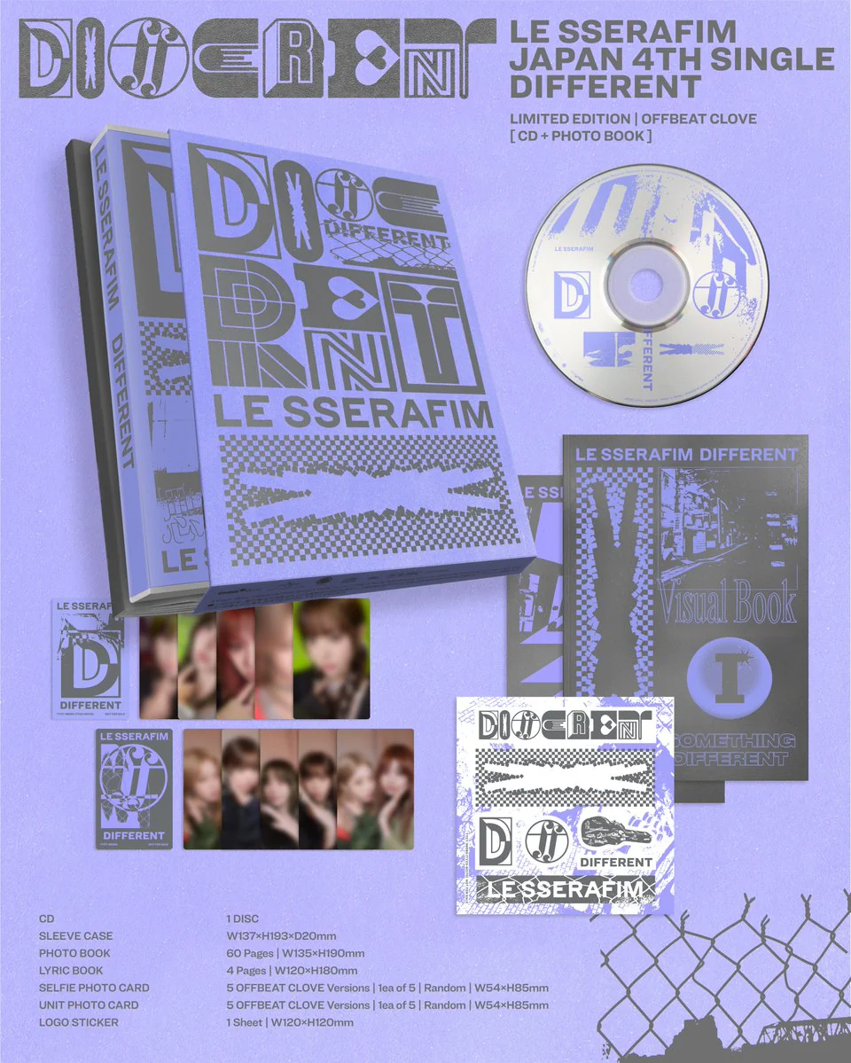 LE SSERAFIM - Different - Japan 4th single album - Image 2